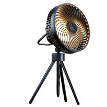 Driepotige Campingventilator, Oplaadbare Bureauventilator, Draagbare Circulatieventilator, Draadloze Plafondventilator met Ledverlichting