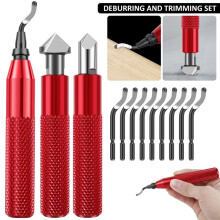 Deburring Tool Kit with Countersink Hand Reamers 10 Extra Blades Sturdy Burr Removal Tool Burr Edges Removing Hand Tool