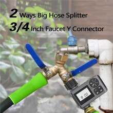 Water Hose Splitter 2 Way Heavy Duty,3/4" Water Spigot Splitter High Flow Spigot Garden Hose Splitter for Faucet, Lawn