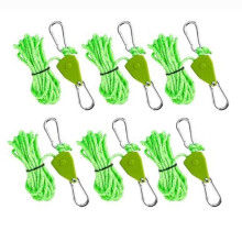 6 Pack Rope Tie Down Ratchet Retractable Paracord Rope Adjustable Rope Hanger Grow Light Camping Tent Kayak