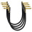 Pacote com 4 Cabos Patch de Guitarra de 12 Polegadas, Conector Tipo Panqueca Dourado em Ângulo Reto para Pedalboard de Efeitos 1