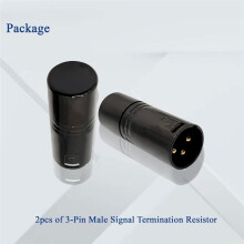 2 Stuks 3-Pins 120 Ohm XLR-Terminator DMX-Terminaladapter voor DMX512-Verlichtings- en Audiosystemen