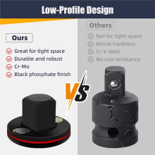 Low Profile Impact Socket Adapter Set, 4PC Stubby Drive Ratchet 3/8" to 1/2", 1/4" to 3/8", 1/2" to 3/4",3/4" to 1"