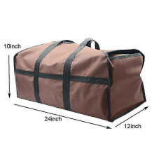 (Coffee) Large Waterproof Firewood Carriers With Handles Firewood Holder For Carrying Wood Indoor Or Outdoor