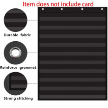 1pc 10 Layer Card Hanging Bag for Classrooms and Homes - Hanging Pocket for Word Walls/Letter Paper/Sentence Strips