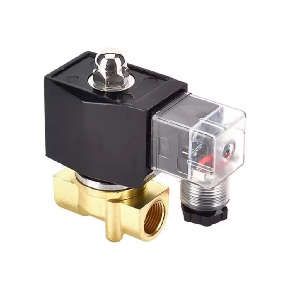 1/2" Ip65 Waterproof Brass Solenoid Valve With Led Power Indicator 220V/24V Normally Closed Valve 24Vdc 1/2" 6033558066130