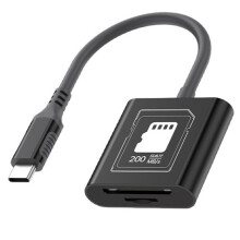 Lector de Tarjetas USB 3.0, Lectura de Doble Tarjeta, Alta Velocidad, Overclocking, Conversión de Tarjeta /Memoria, TF/ para Android Tipo-C para PC