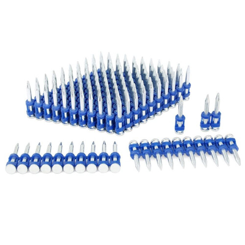 19mm Plastic Collated Concrete Pins, 1000PCS Box, Galvanized  Concrete Nails for Cordless Concrete Nailers 1