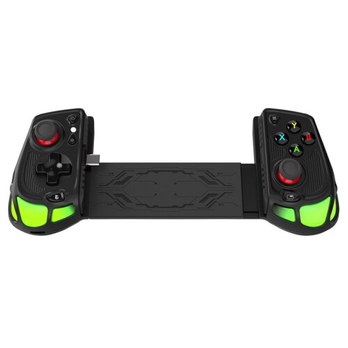 AB05 Type-C RGB Game Controller Wired  Stretch Game Controller for Android Ios Phone Turbo Auto-Fire