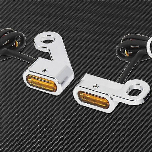 (Turn Signal Light 10) 2x Μοτοσικλέτα LED E Mark Φως Φλας Κεχριμπαρένια Ένδειξη Λειτο 2