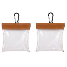 2 Pcs Tees and Pouch Bag, Portable Clear Squeeze Top Bag Holder with Clip, Accessories