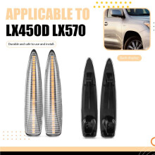 LED Side Dynamic Turn Signal Sequential Indicator Blinkers for LX450d LX570 is F 81730-50100 Transparent