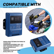 MPPT Solar Charge Controller APP Remote (/WiFi) 12/24/36/48V Adaptive 120V PV All Battery Compatible