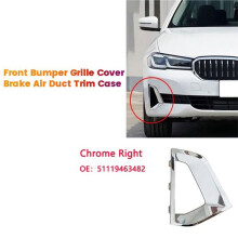 Car Front Bumper Grille Chrome Cover for  5 Series G38 G30 G31 21-24 Air Duct Brake Case Trim Frame 51119463481 L