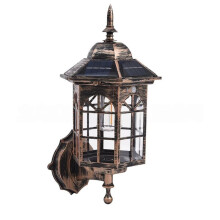 Solar Wall Lamp with Light Sensor Outdoor Wall Light Fixtures Dusk to Dawn Sensor Outdoor for House Garage Doorway B