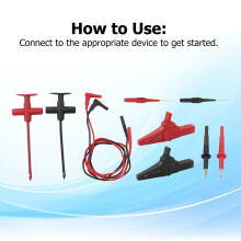 Multimeter Test Leads Kit Maximum 19A Clip Digital Multi Meter Clamp Tester Multimeter Tool for Automotive