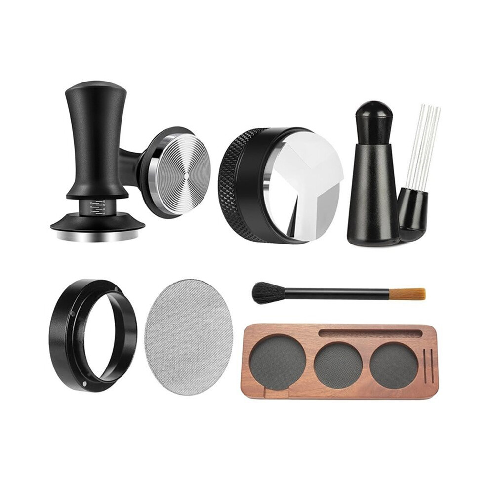Ab34-7-Piece Espresso Accessories Kit With 51Mm Tamper, Wdt Tool, Tamping Station, And More 58Mm 4713442956458