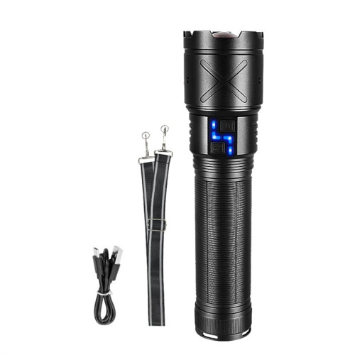 Super Bright LED Flashlight Rechargeable Zoom Torch Long Range Torch Light Camping Fishing Work Lantern