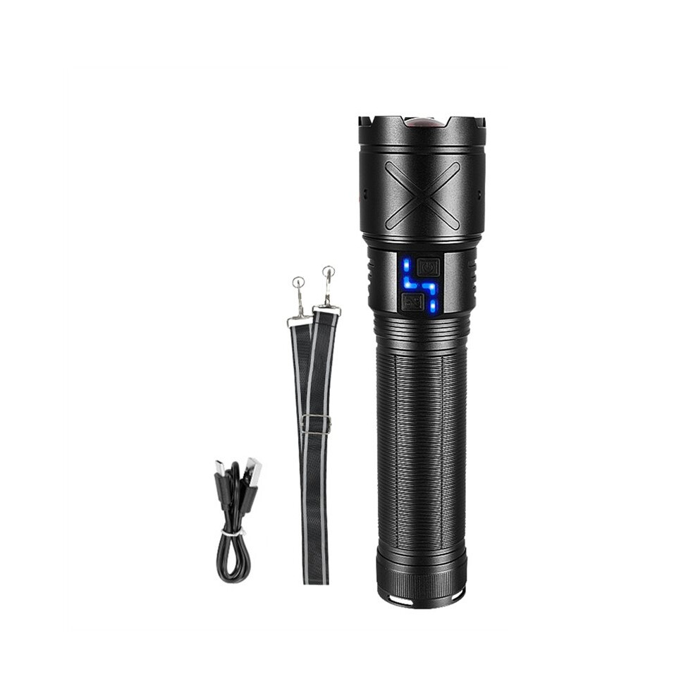 Super Bright Led Flashlight Rechargeable Zoom Torch Long Range Torch Light Camping Fishing Work Lantern 4713750237287