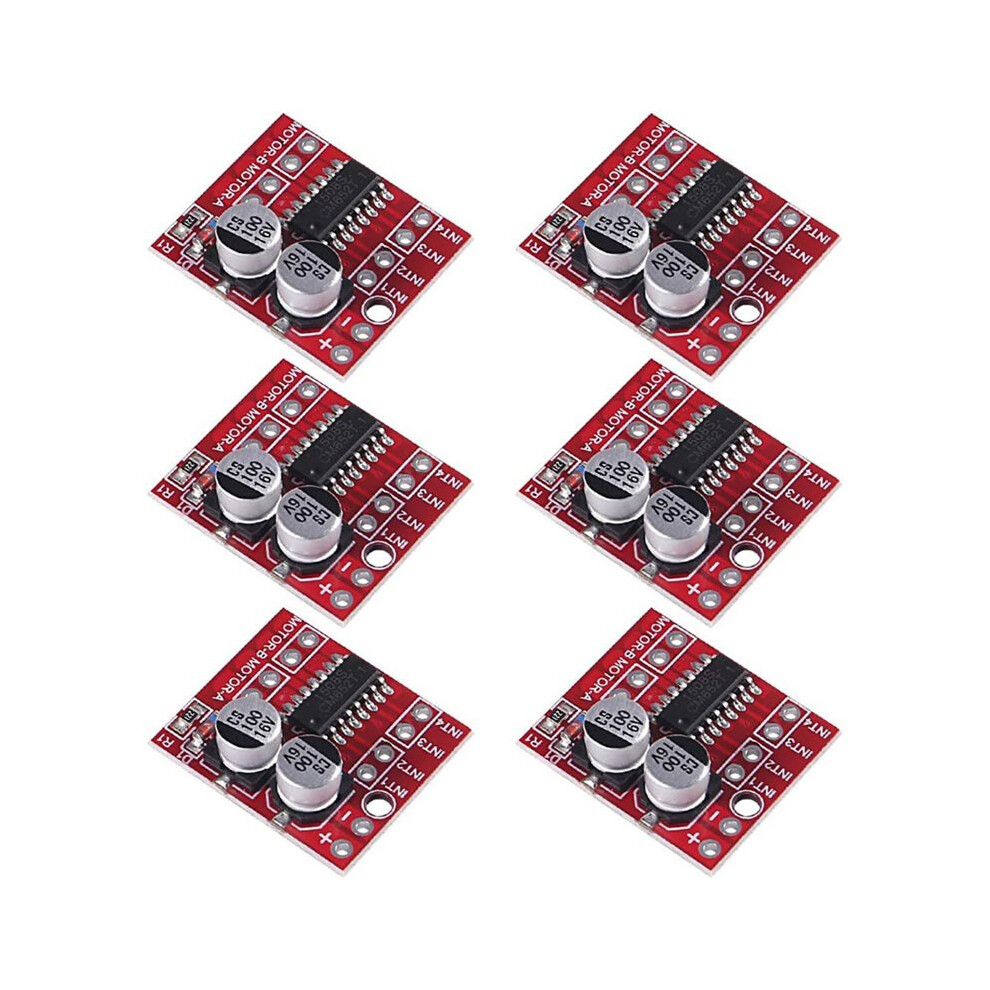 6 Pack L298n Motor Driver, Mx1508 Dual Channel 1.5A 2 Way Pwm Speed Controller Dual H-Bridge Replace Stepper 4711328904692