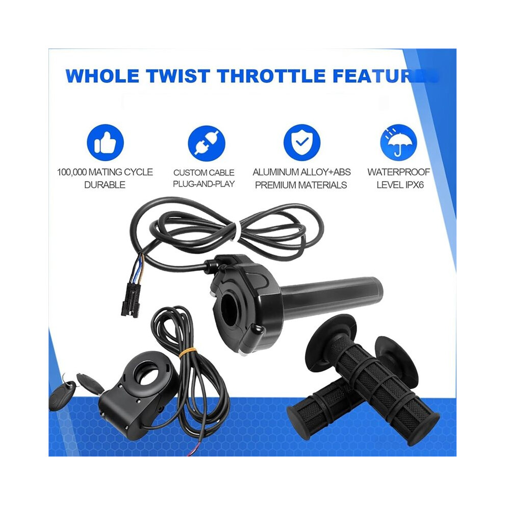 Q20 Full Twist Throttle With Rolling Bearing, Ebike Throttle Grip Cable Kit Compatible With Q20 Electric Dirt Bike 4711200159066