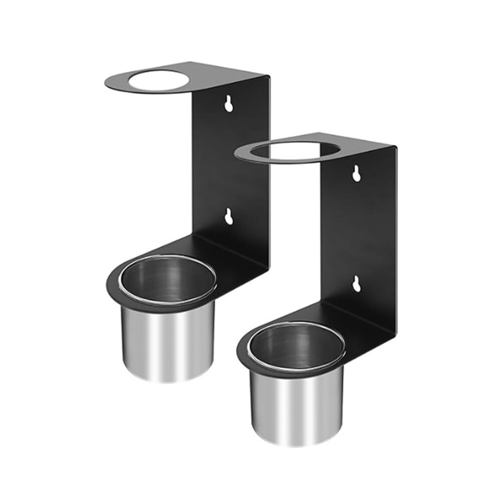 2 Sets Oil Funnel Holder, Wall Mount Storage Rack With 2 Removable Collection Cups For Workshop, Garage 6033228907398