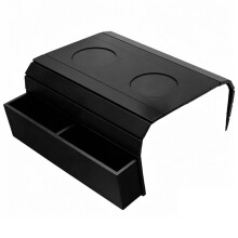 Bandeja Soporte para Tazas de Sofá de Bambú Antideslizante para Bebidas, Teléfono Móvil, Control Remoto de TV, Snacks
