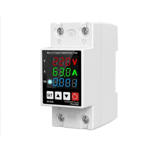 Voltage Current Power Meter AC 110V 220V 63A Voltmeter Ammeter Frequency Indicator LCD Digital Display Detector 1