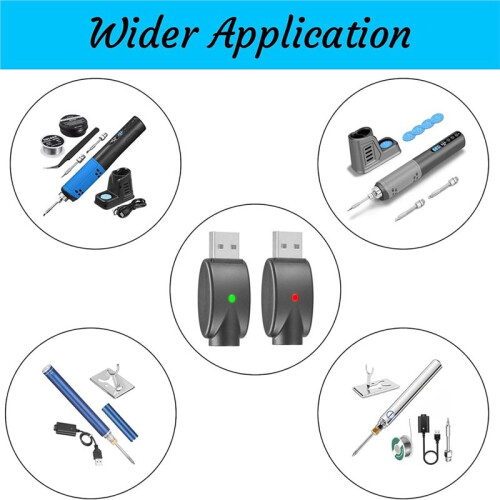 USB Thread Cable, USB Charger Cable, Overcharge Protection Adapter with LED Indicator Adapter for Wireless-4AA