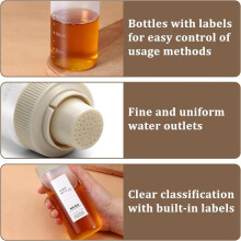 3 Pcs Cake Syrup Dispenser, 300ml Graduated Simple Syrup Bottles Reusable Plastic Syrup Squeeze Bottle with Sealing Lid