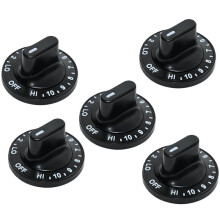 5-Pack 12200035 Stove Burner Control Knob Replacement Compatible for Jenn Air, for and for Ranges