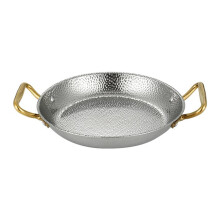 Olla de Acero Inoxidable Martillado, Sartén, Olla Caliente, Ollas Secas, Plato de Pollo Frito con Mariscos, Utensilios de Cocina Planos Coreanos,