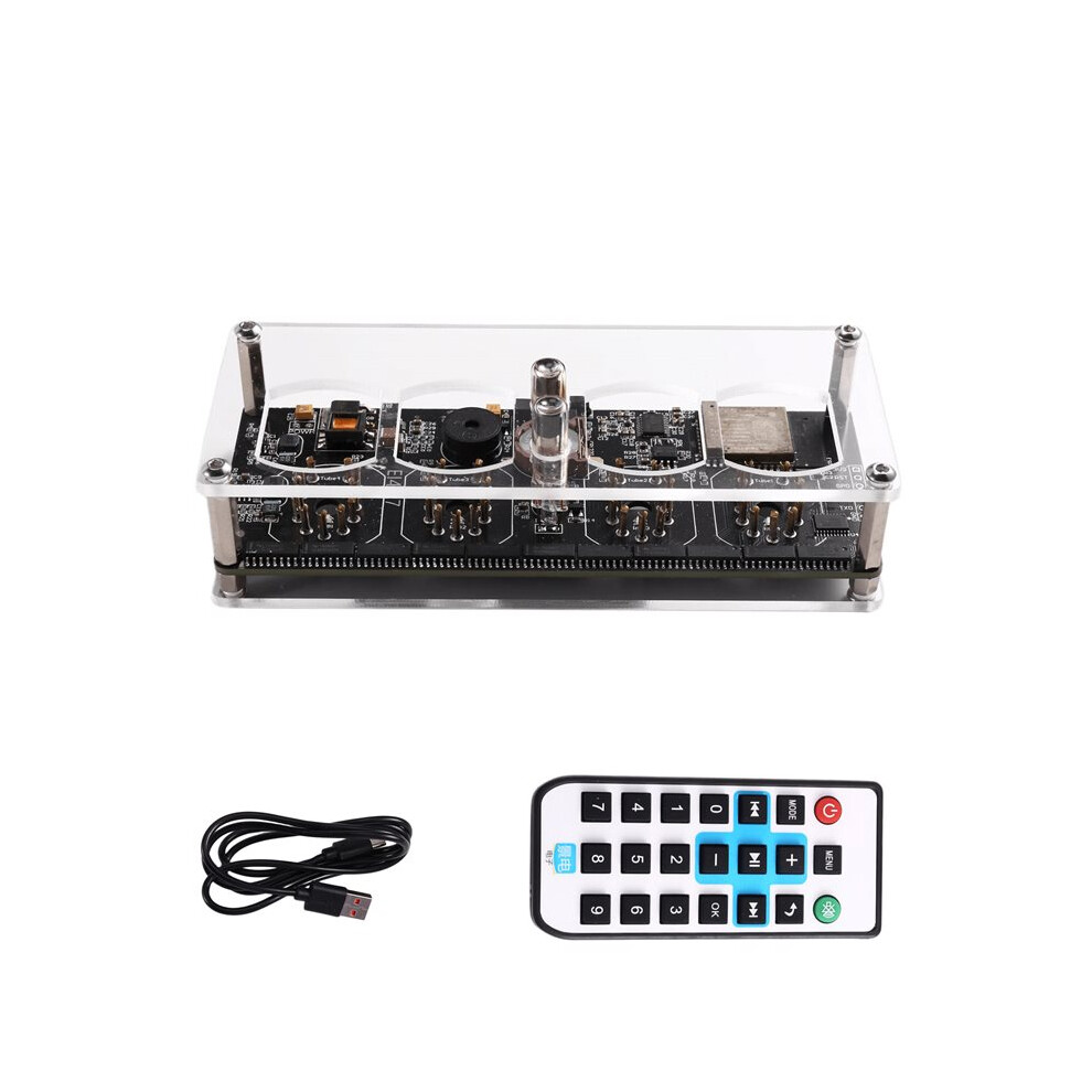 Nixie Clock Base Glow Tube Wifi Clock With Display 12H/24H W Temperature Remote Control Type-C Power 6034266178955