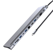 12  USB C Hub to 4K -Compatible PD Fast Charge USB 3.0 2.0 HUB Type C Charging Docking