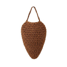 Handmade Crochet Faux Wasp Nest Hanging Decor, Caramel Color Waterproof Honeycomb Style Lantern for Garden, Yard, Patio
