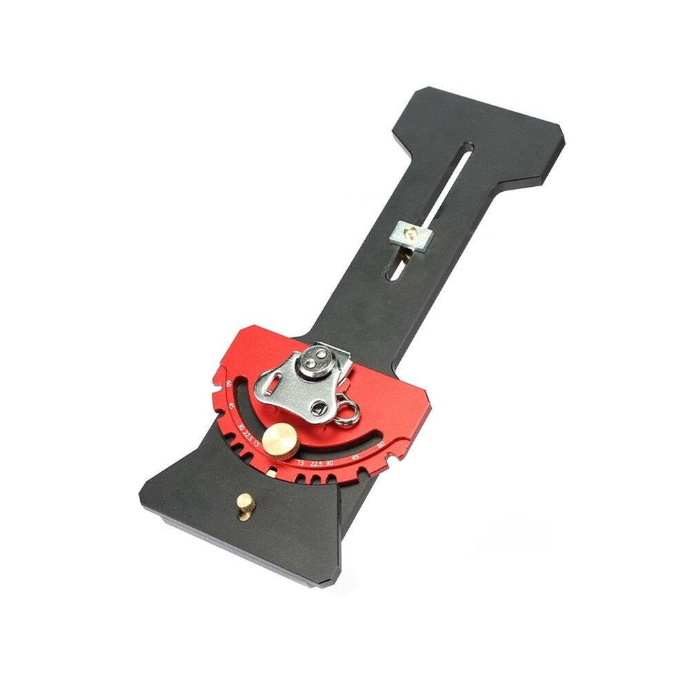 Track Saw Angle Fence Guide 0-180 Degrees Adjustable, Aluminum Alloy Angle Stop For Track Saw Rails 6032841103415