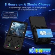 R36T MAX Retro Handheld Game Console 4.0" IPS EmuELEC System WiFi Portable Player 25+ Emulators 64G Card A