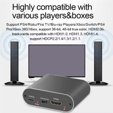 Extracteur Audio 2.1 Compatible, Répartiteur 8K 60Hz, Sortie Optique Toslink & RCA Stéréo pour PS5 pour pour TV, Prise EU
