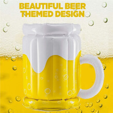 Copo Térmico Inflável em PVC para Caneca de Cerveja - Acessório Perfeito para Festas Na Praia e em Casa no Verão