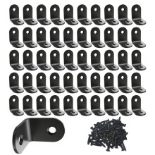 L Bracket Metal Brackets 50pcs for Corner Brace Small Shelf Brackets with Screws for Mounting Support