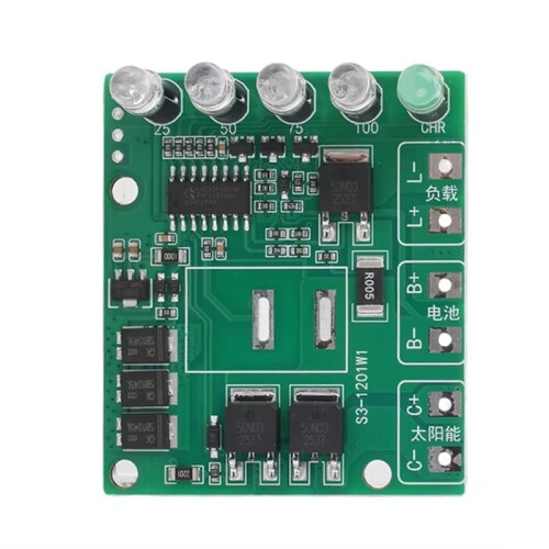 MPPT Solar Controller 12V Ternary Lithium/Lithium Iron Phosphate Battery Charging Module Solar Charging Control Board 3s