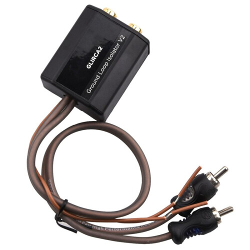2-Channel RCA Stereo Ground Loop Isolator Designed for Audio Signals Eliminate Amplifier Noise Filter