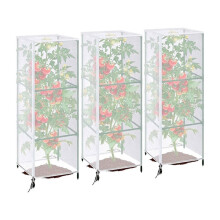 3 Pcs Garden Bird Netting Plant Cover for Square Tomato Cage, 59" X 17.7" Insect Bird Barrier Tomato Cage Net