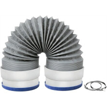 Manguera Flexible de Ventilación para Secadora de 4" X 5 Pies, Conducto de Aluminio de 6 Capas con Juntas y Abrazaderas de Goma, Kit Universal de