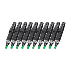 10 Connecteurs Rapides Pré-Encastrés pour Fibre Optique FTTH, Adaptateurs Mécaniques FC APC, Connecteurs Rapides pour Câble de  FTTH