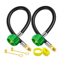 2Pack 15" RV Propane Hose with 1/4" ,RV Propane Tank Hose,for Dual Tank RV Regulators for BBQ/RV/Camping/Outdoor Cooking