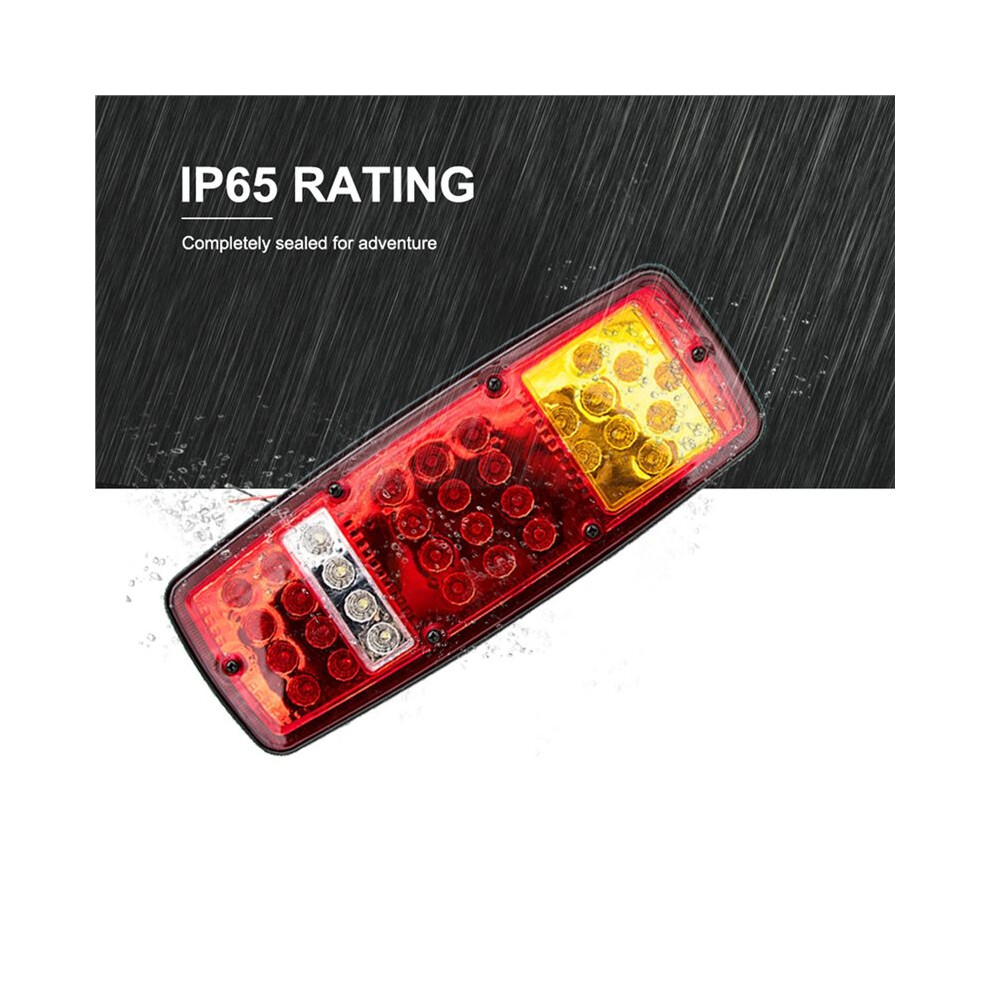 1 Pair Taillights 36Led Tail Assembly 12V 24V Rear Brake Stop Reverse Lamp For Trailer Truck Car Caravan Light 6033566112195