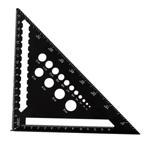 Triangle Ruler 7inch Aluminum Angle Protractor Speed Metric Square Measuring Ruler for Building Framing Tools Gauges