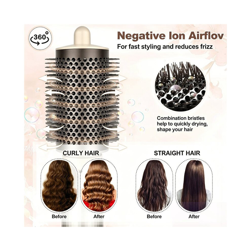 Unisex Round Brush Attachment Long Hair Curling Barrels For Flexstyle Hd400 For Straight Wavy Curly And Coily Hair 38Mm