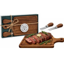Cheese Board Set with Knives, Forks & Thank You Tags - Ideal for Bridal & Baby Showers, Housewarming Gifts